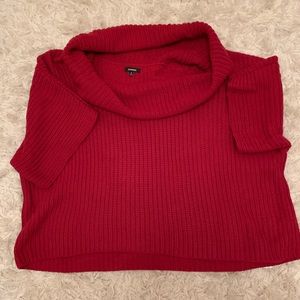 Express Red Off the Shoulder Sweater